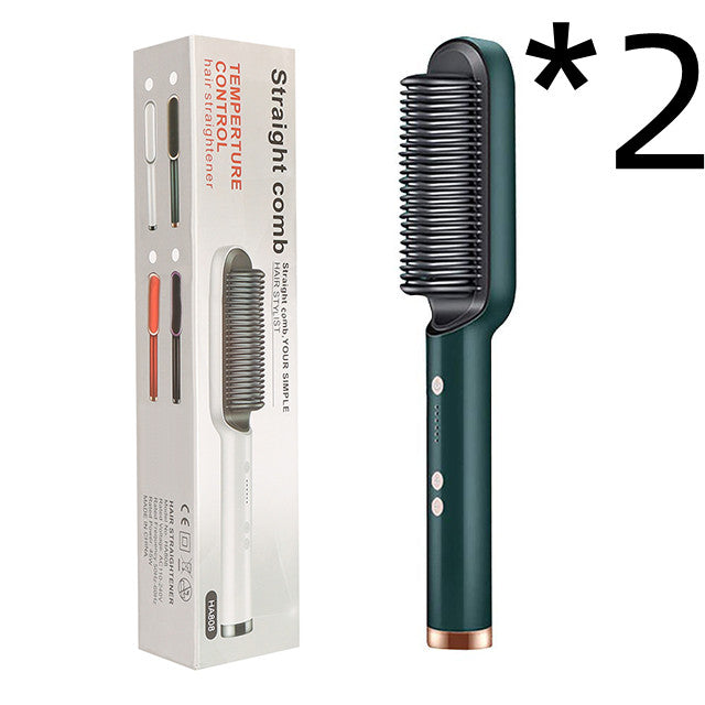 New 2-n-1 Electric Hair Straightening Hot Comb