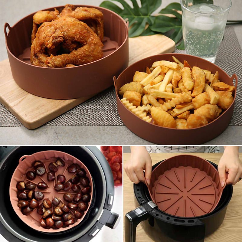Multifunctional Silicone Pot/Plate for Air Fryers