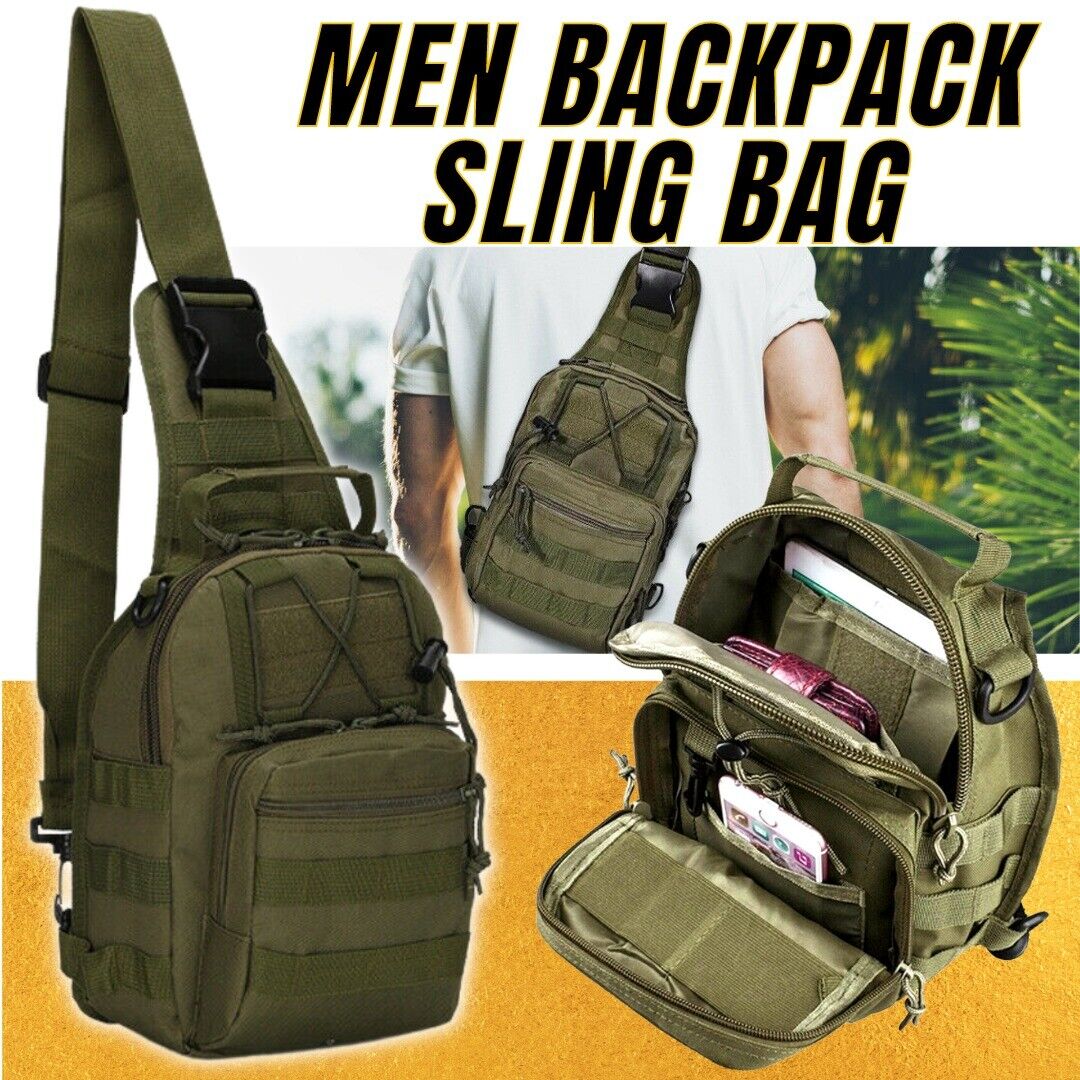 Tactical Sling Chest Military Molle Crossbody & Shoulder Backpack