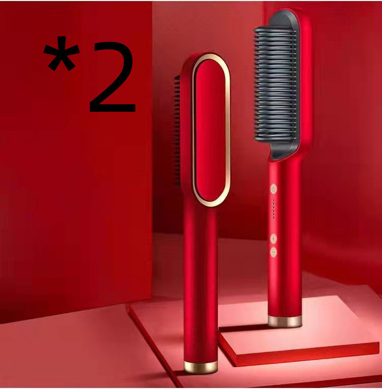 New 2-n-1 Electric Hair Straightening Hot Comb