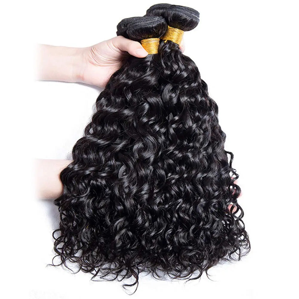 Peruvian 10A Water Wave Unprocessed Curly Human Hair Extension