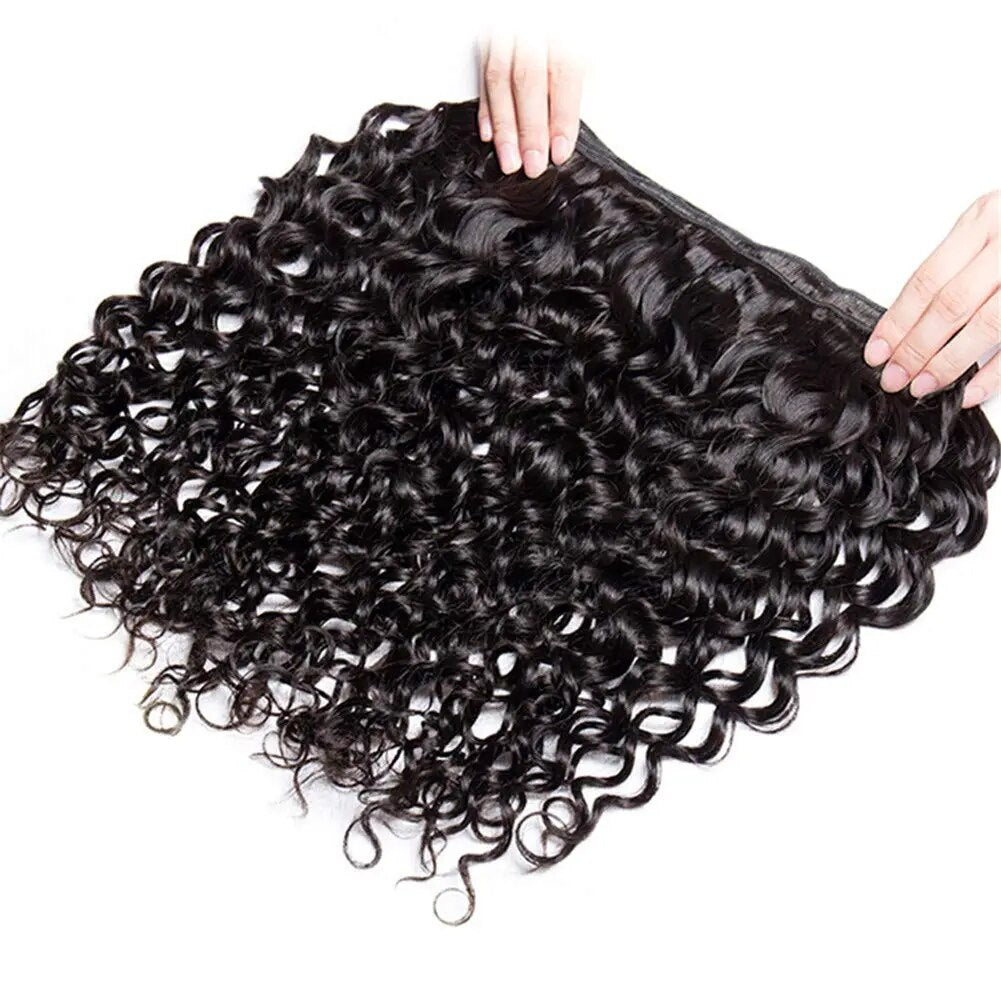 Peruvian 10A Water Wave Unprocessed Curly Human Hair Extension
