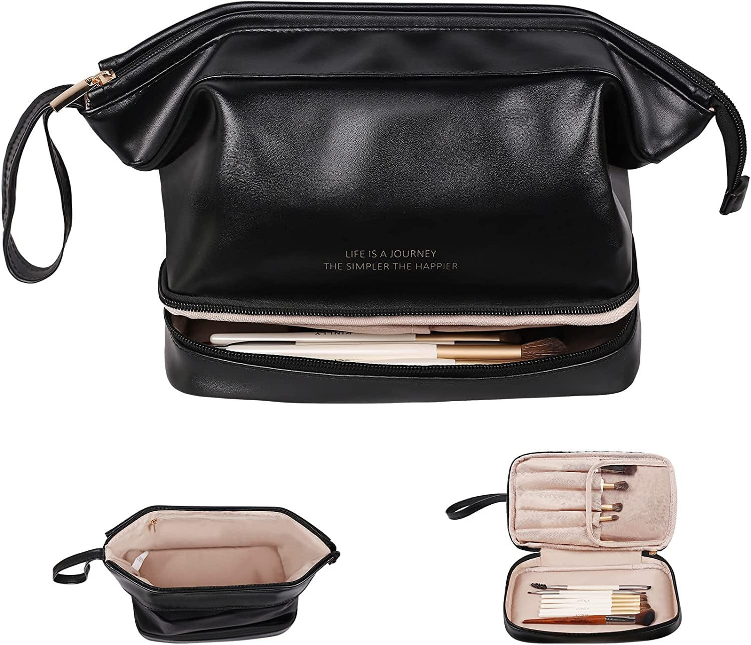 Large Capacity Cloud Double Layered Cosmetics Bag
