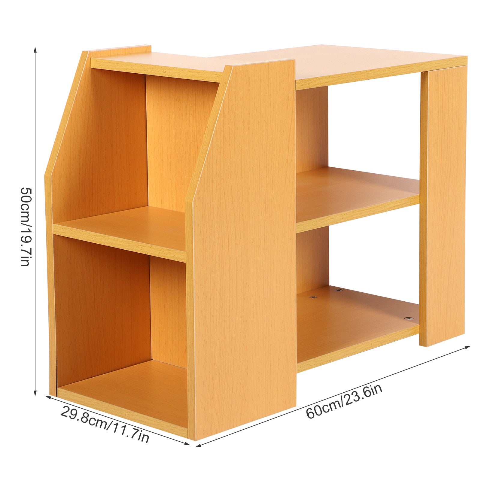 3-Tier Mini Side Table and Bookshelf