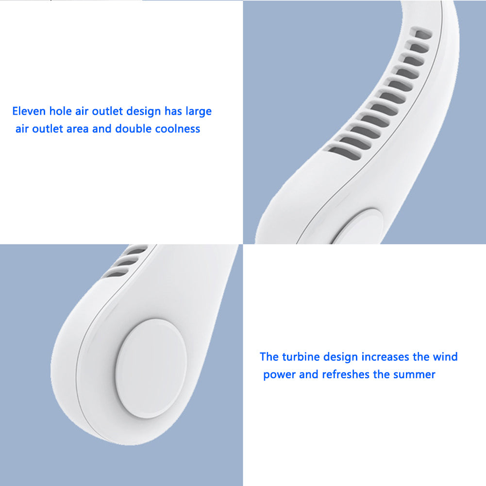 Portable Rechargeable Neckband Cooling Fan