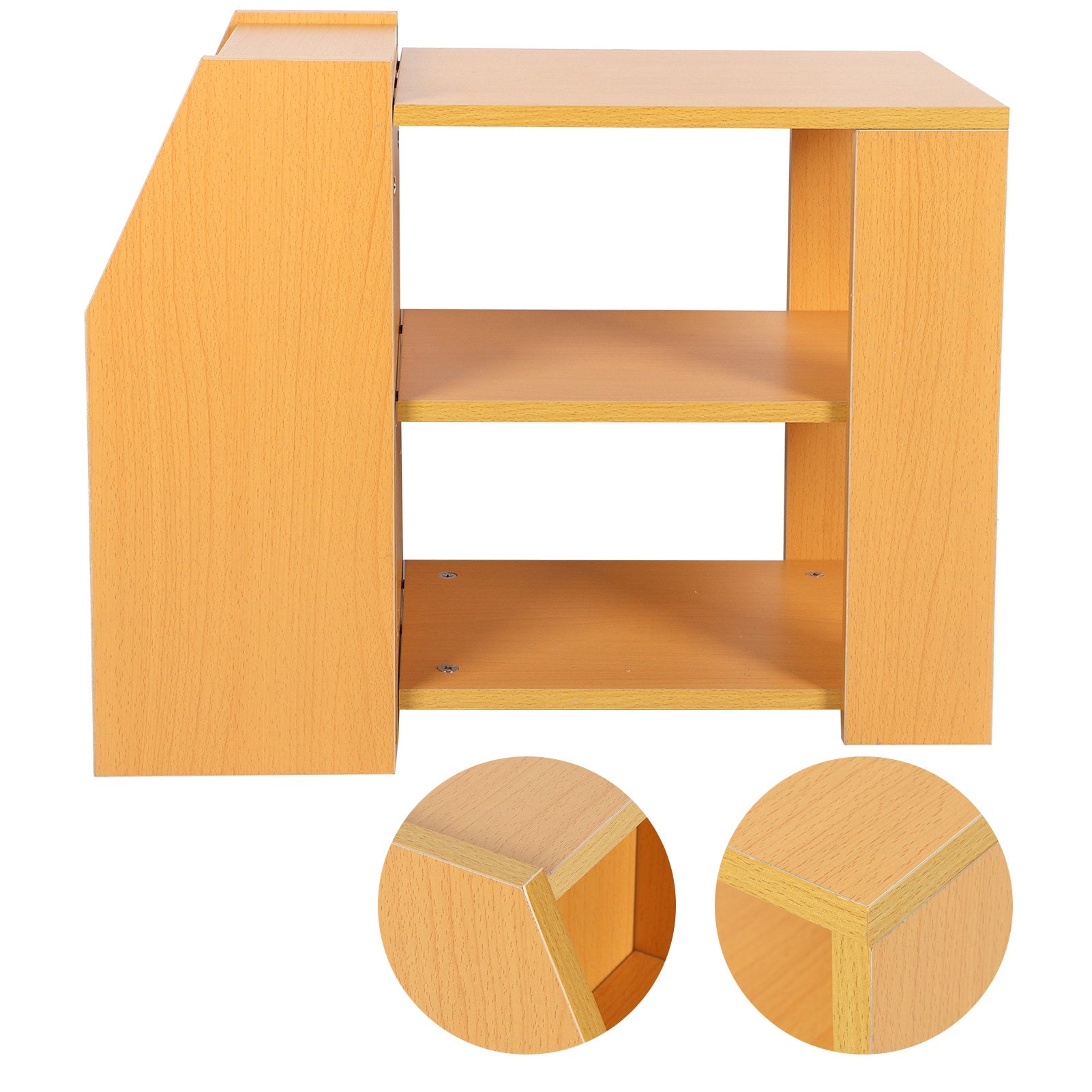 3-Tier Mini Side Table and Bookshelf
