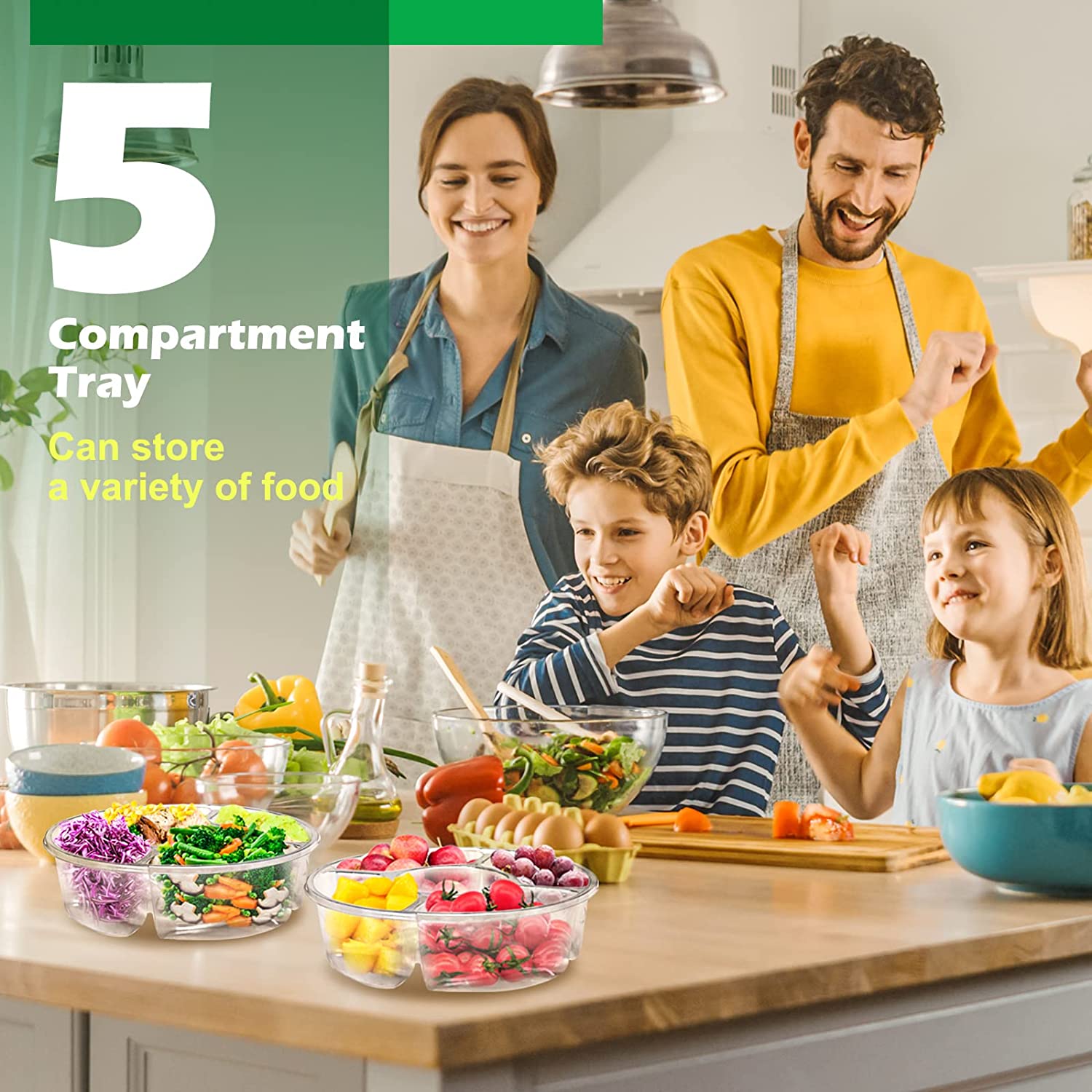 12 Pcs Round Appetizer Serving Trays w/Lids