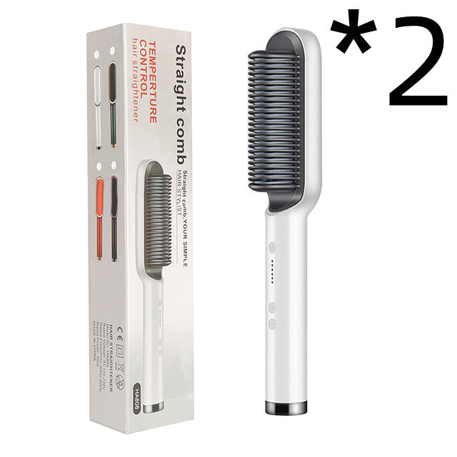 New 2-n-1 Electric Hair Straightening Hot Comb