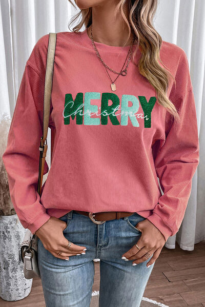Merry Christmas Round Neck Women's Sweatshirt