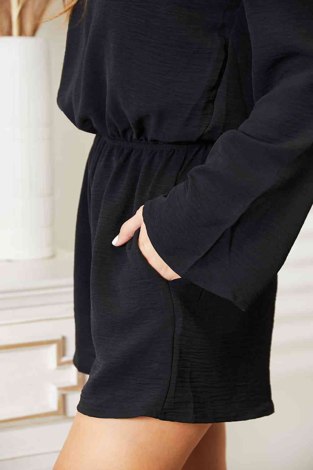 Open Back Romper w/Pockets by Culture Code