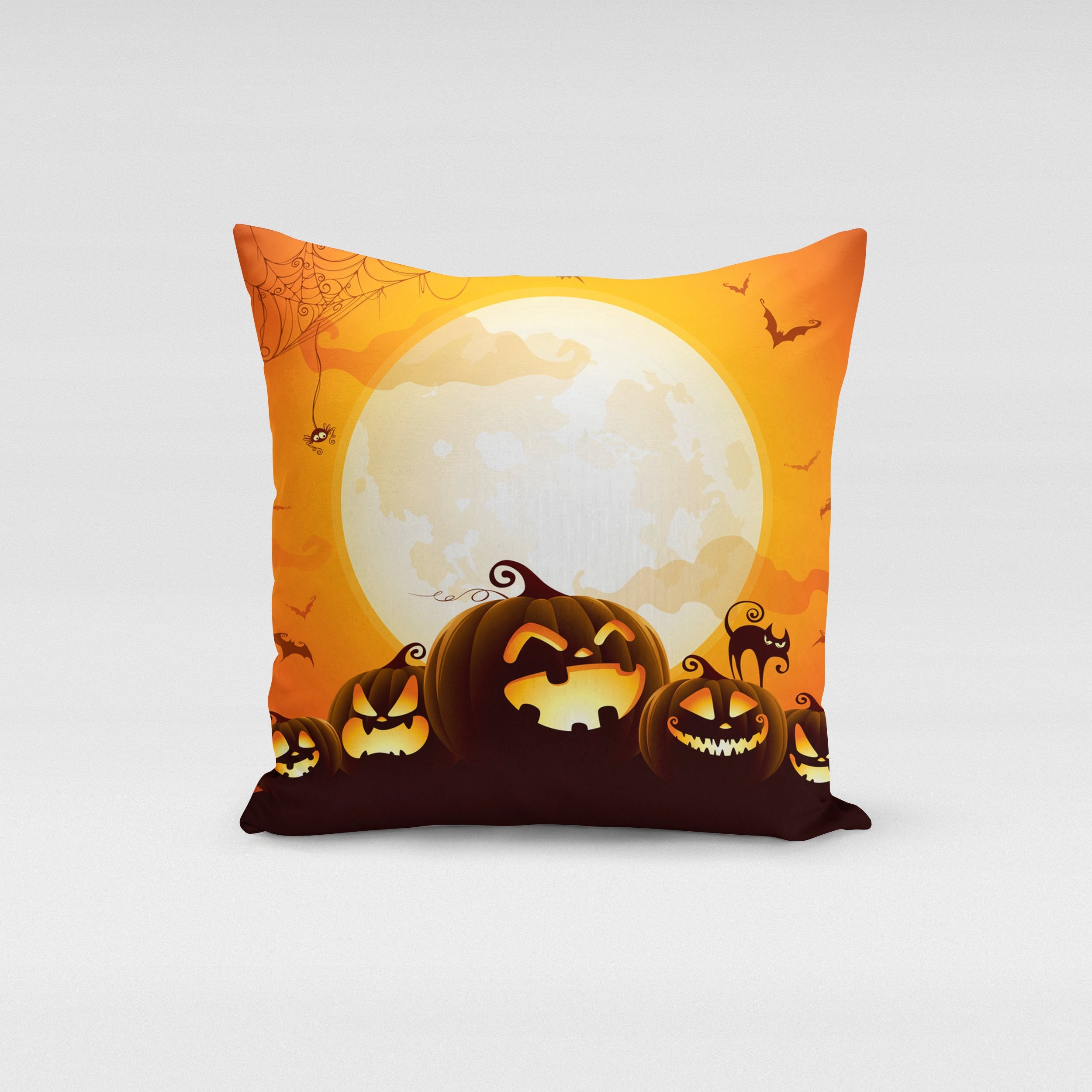 Pumpkin Moon Halloween Pillow Cover