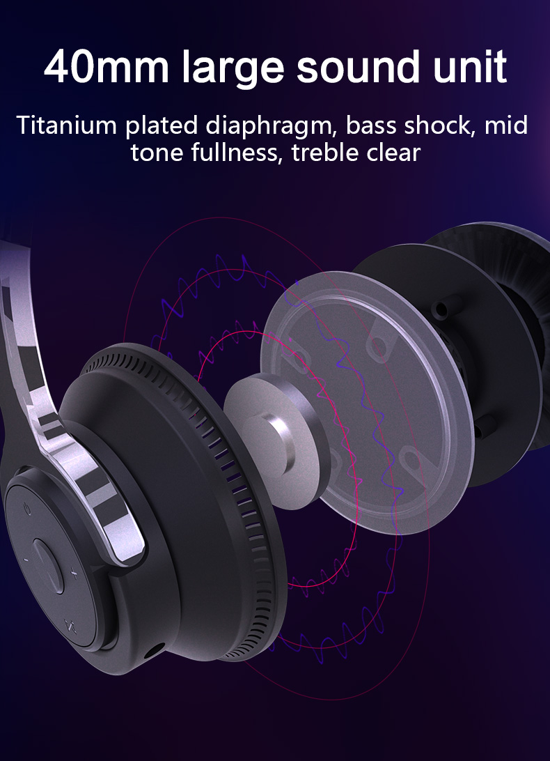 Bluetooth Wireless Headphones w/Colorful LED Lights