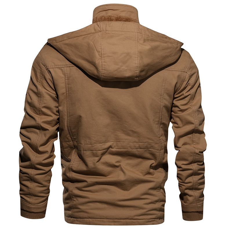 Men's Winter Fleece Hooded Thermal Jacket