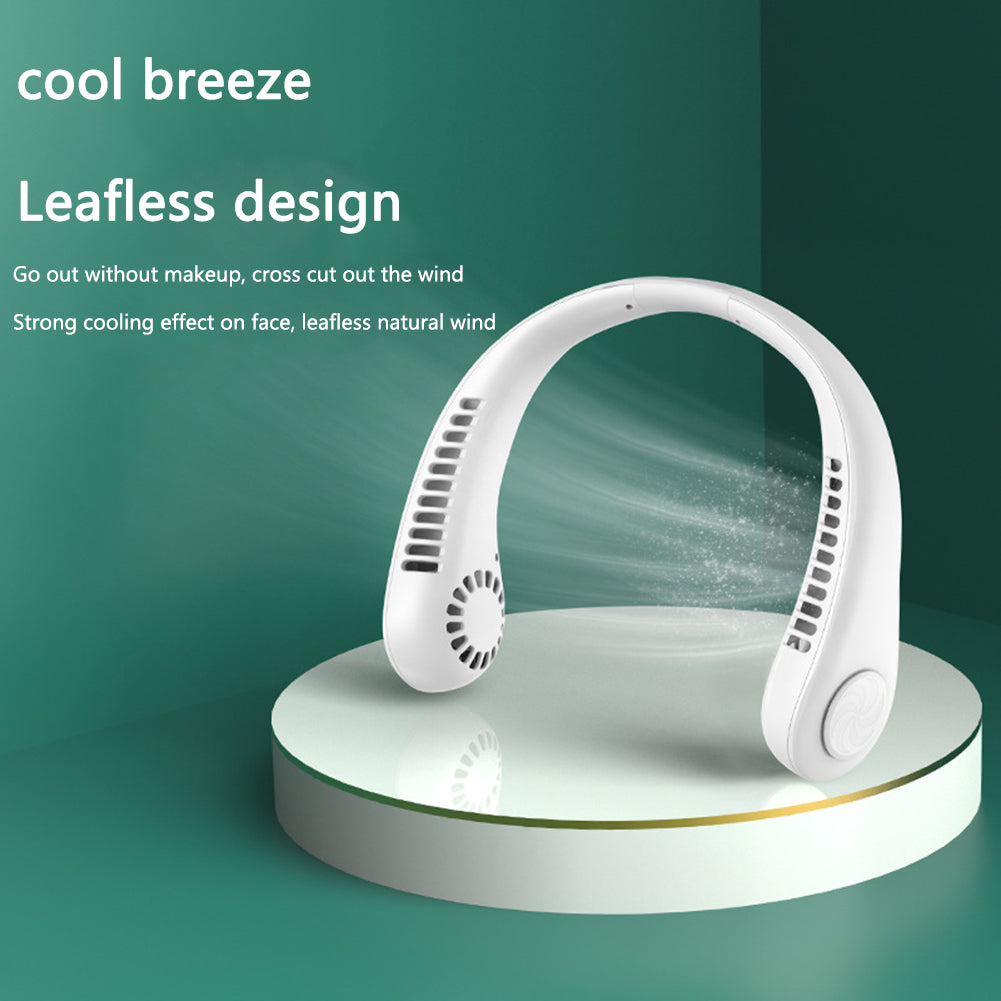 Portable Rechargeable Neckband Cooling Fan