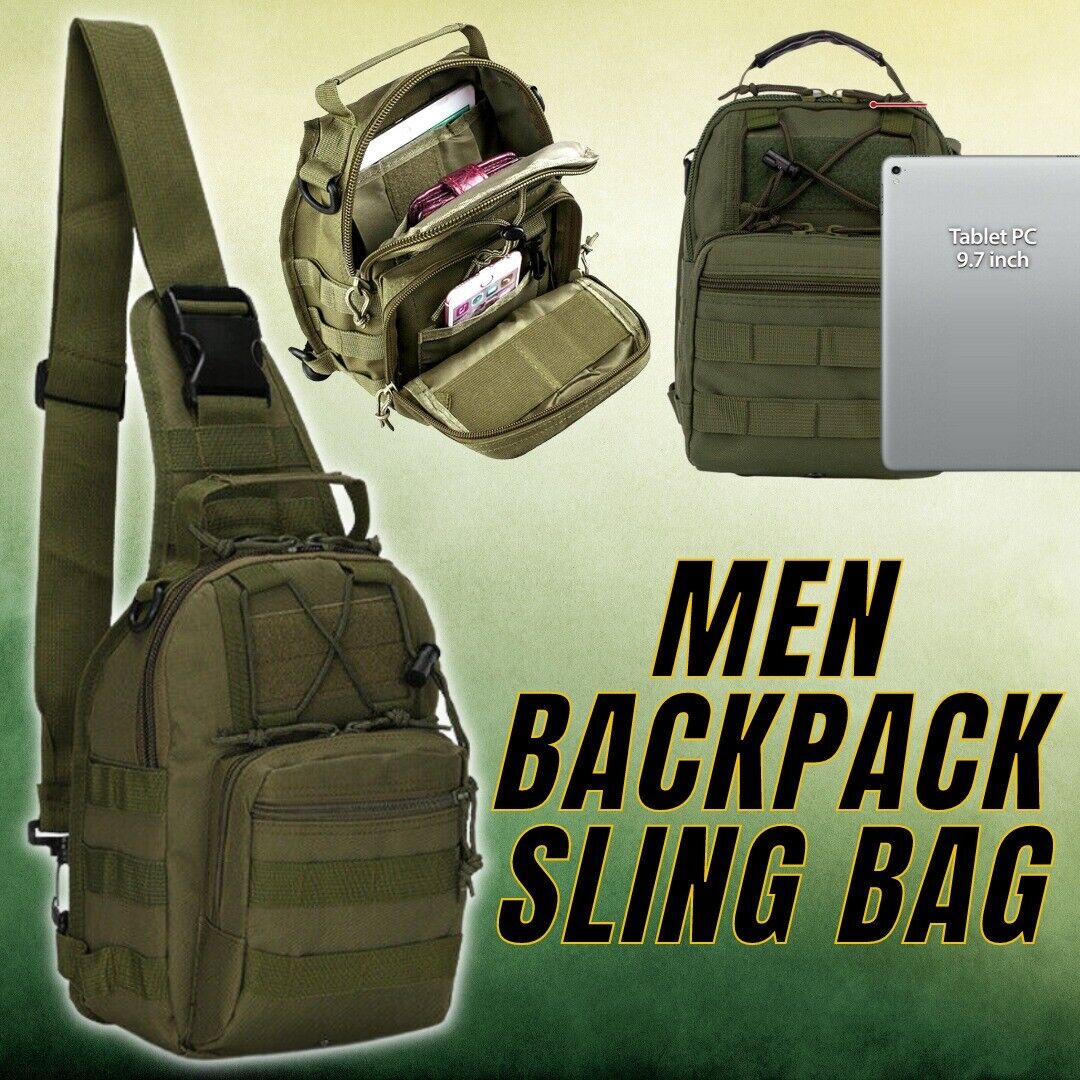 Tactical Sling Chest Military Molle Crossbody & Shoulder Backpack