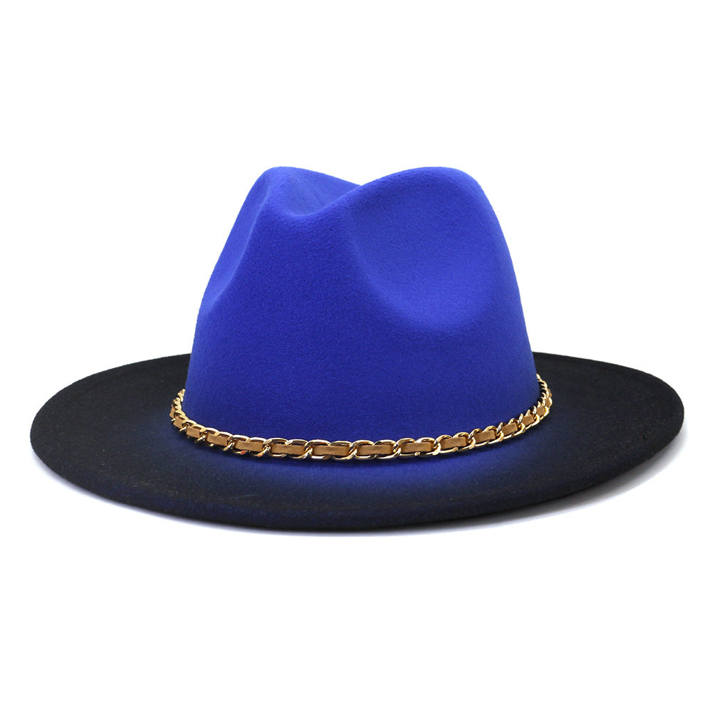 New Spray Paint Bell Shaped Brim Jazz Hat