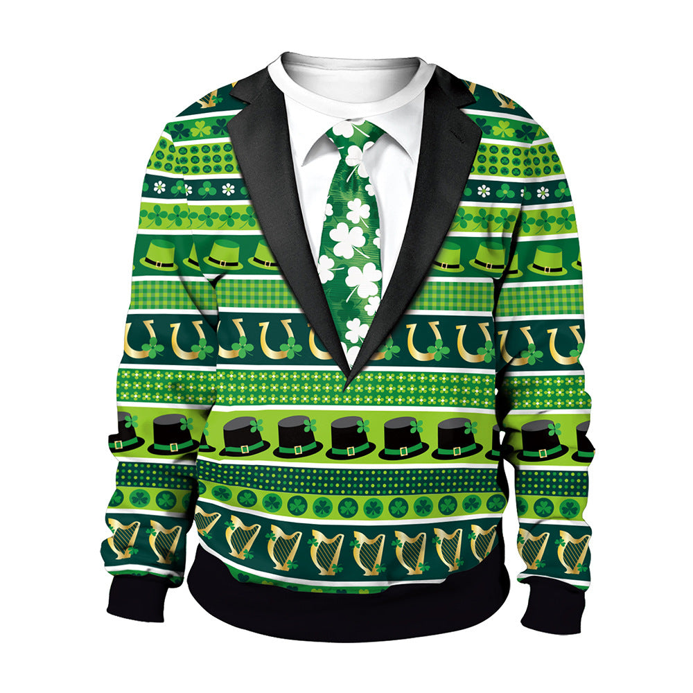 Saint Patrick's Unisex Spring Pullover Round Neck Couple Sweater