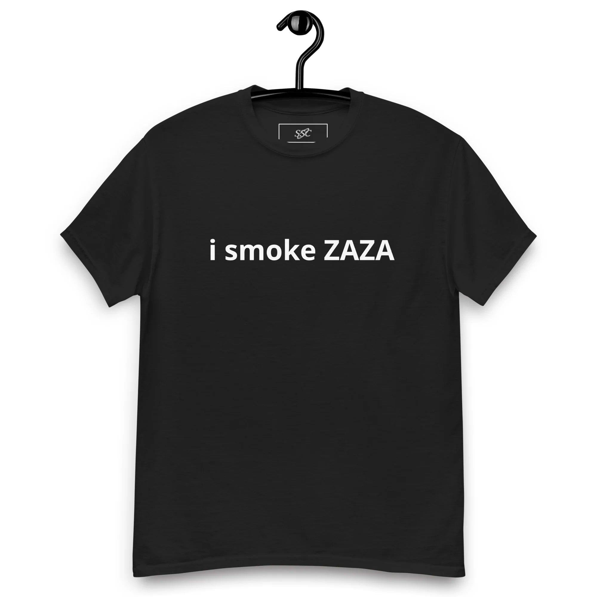 Men's 3-D Digital Print "i smoke ZAZA" Casual Round Neck Short Sleeve Tee