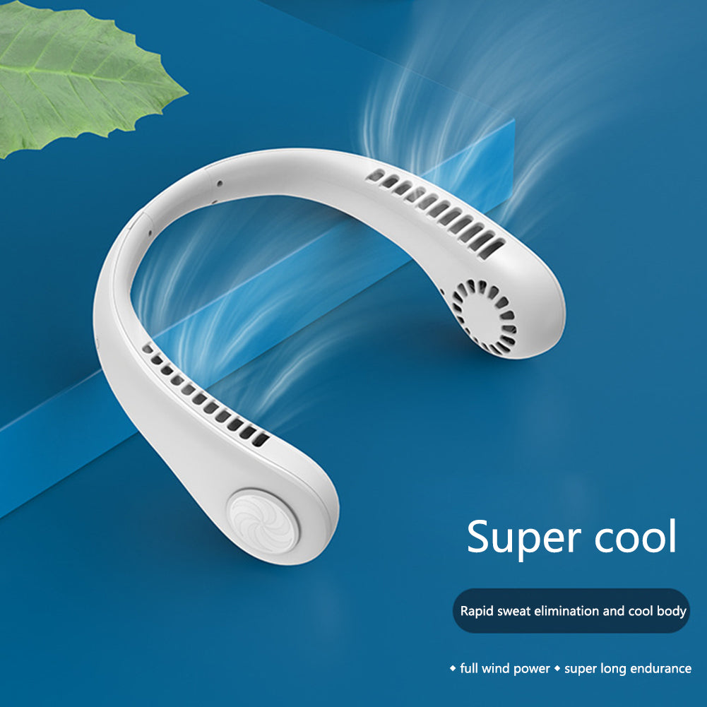 Portable Rechargeable Neckband Cooling Fan