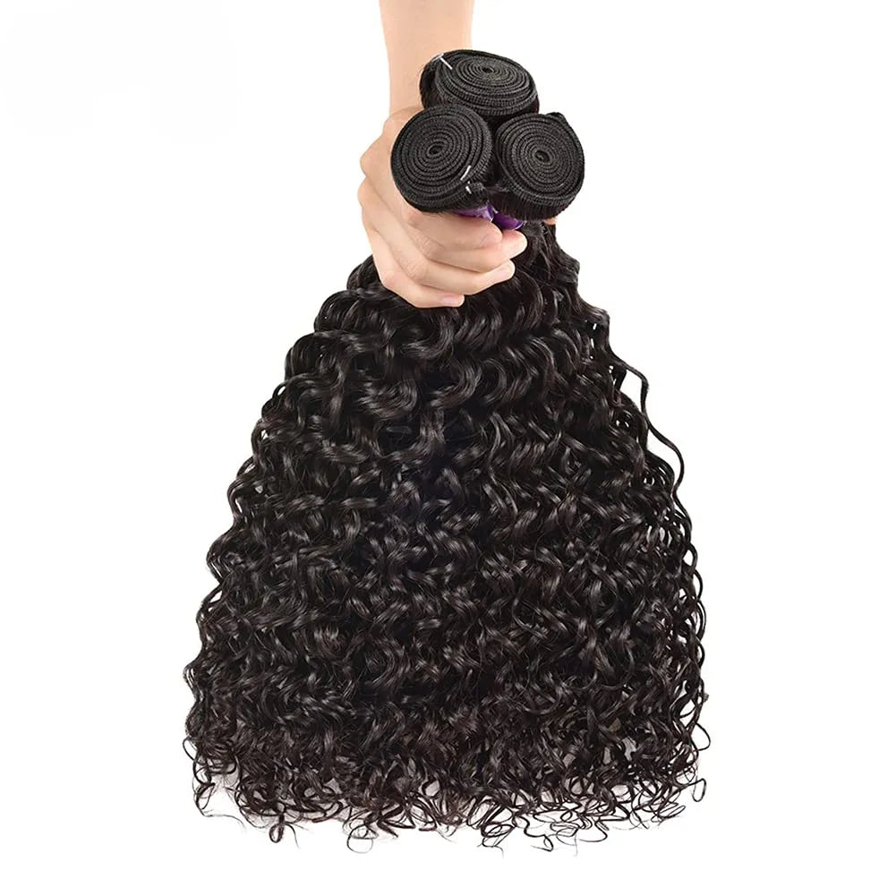 Peruvian 10A Water Wave Unprocessed Curly Human Hair Extension
