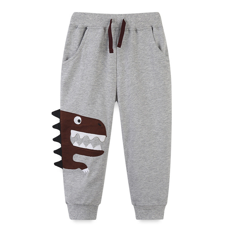 Boys' Casual Embroidered Sports Pants