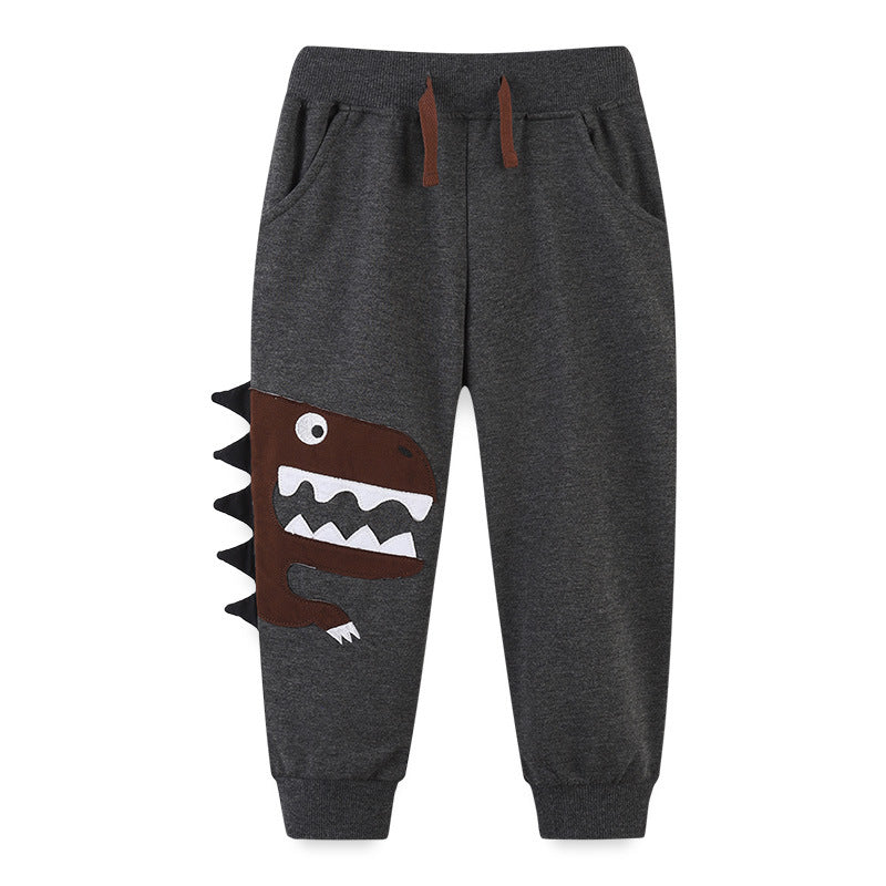 Boys' Casual Embroidered Sports Pants