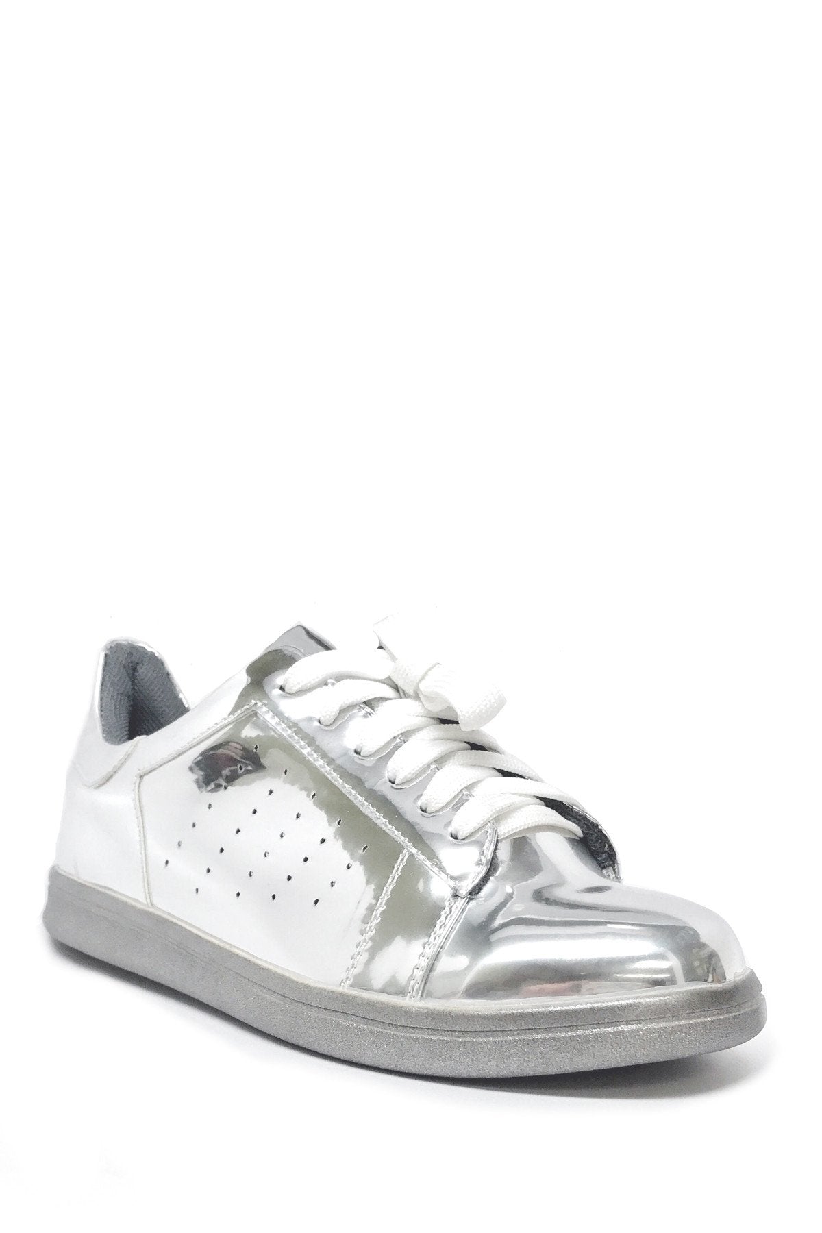 Metallic Mirror Tennis Shoes