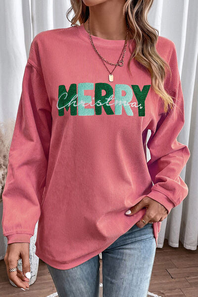 Merry Christmas Round Neck Women's Sweatshirt