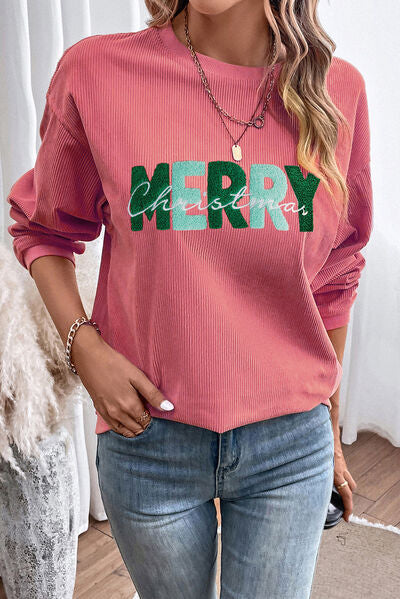 Merry Christmas Round Neck Women's Sweatshirt