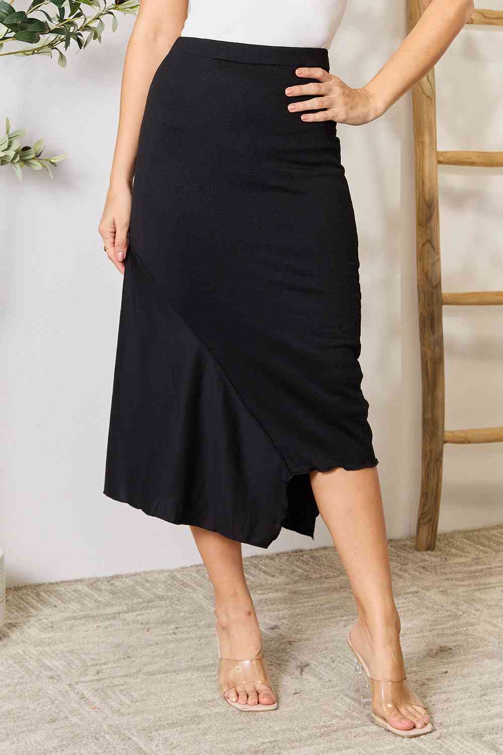 High Waist Midi Skirt by Culture Code